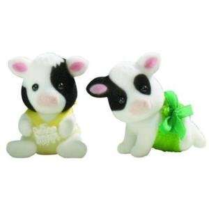  CALICO CRITTERS Friesian Cow Twins 2 babies NEW in 2011 