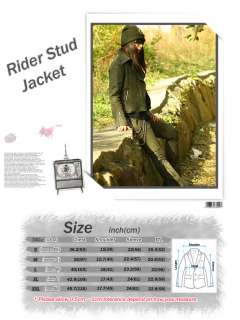 Rider Studs Jacket Punk Rock Emo Biker 2 COLORS  