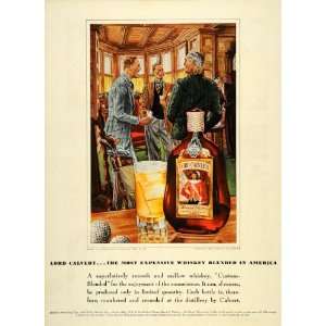  1939 Ad Lord Calvert Whiskey Soda Club Leslie Saalburg 