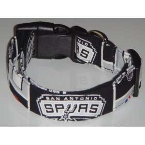  NBA San Antonio Spurs Basketball Dog Collar Black Medium 1 