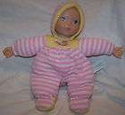  Madame Alexander 2009 Stuffed Plush Pink White Stripped Baby Doll Toy