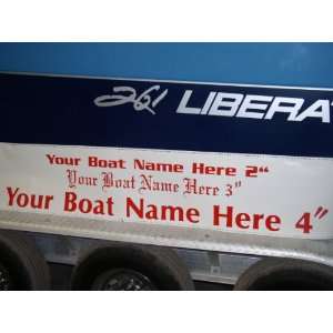  3 H x 36 L Custom Boat Lettering 