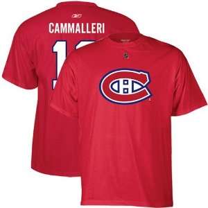 NHL Reebok Montreal Canadiens #13 Michael Cammalleri Red Net Player T 