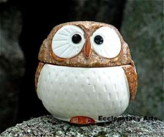 Snow Owl Ceramic Japanese Incense Burner Koro NEW  