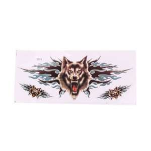    10 X Motorcycle Decal with Flame Wolf Head Logo