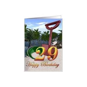   Palm trees side beach ocean shore tropical card Card Toys & Games