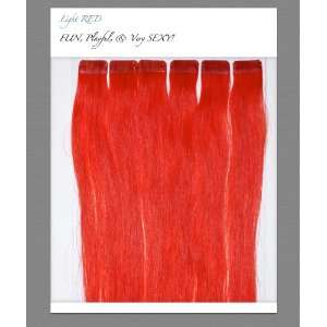  Light Red Clip on Hair Extensions Beauty