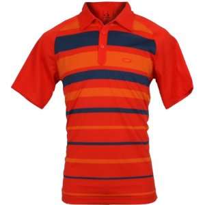 Oakley Golf Mens Stroke Polo Shirt, Dark Orange, Medium  