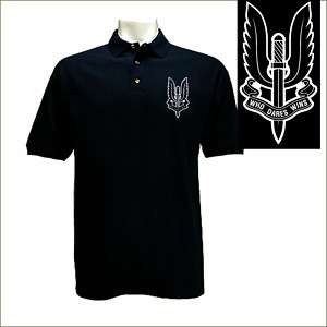 SAS British Special Air Service Button Up Black Shirt  