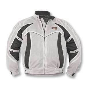   in 1 Street Apparel Mesh Motorcycle Jacket (2XL, BLACK / SILVER