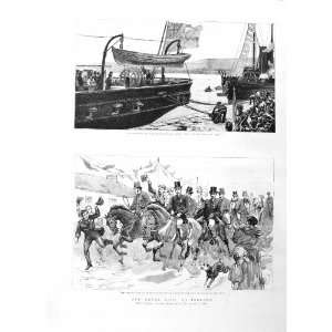   1885 IRELAND LARNE SHIPS STRABANE HUNT ROYAL CARRIAGE
