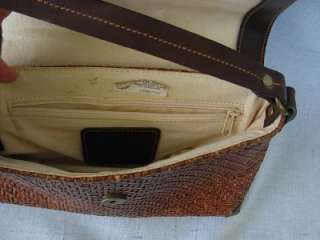 FOSSIL 75082 Vtg Wood Fob~Woven & Leather Shoulder Bag  