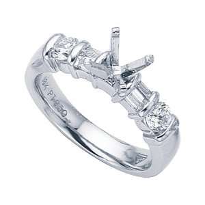  0.60 cttw Karina B(tm) Baguette Diamonds Engagement Ring 
