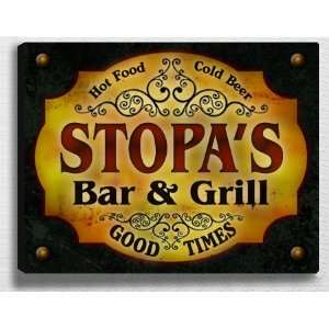  Stopas Bar & Grill 14 x 11 Collectible Stretched 