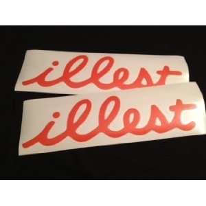  Jdm (2) Illest Stickers Decals (Color orange) Everything 