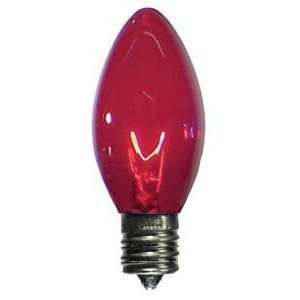   Red C9 Replacement Christmas Light Bulbs 120V