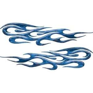 Inferno Blue Tribal Flame Decals Motorcycle, Truck, Car, ATV, etc.   3 