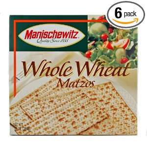 Manischewitz Whole Wheat Matzos, 10 Ounce Box (Pack of 6)  