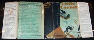 LITTLE CAESAR W.R Burnett 1929 Dust Jacket DJ Very Rare  