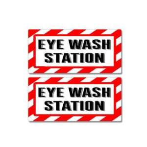  Eye Wash Station Sign   Alert Warning   Set of 2   Window Business 