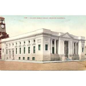 1915 Vintage Postcard Hazleton Public Library   Stockton California