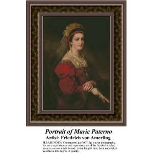 Portrait of Marie Paterno, Cross Stitch Pattern PDF 