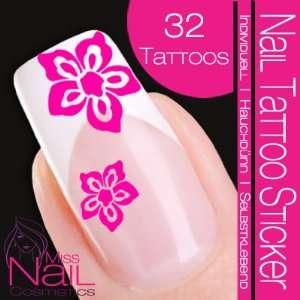  Nail Tattoo Sticker Blossom / Flower   pink Beauty