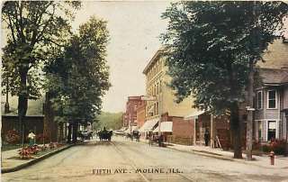 IL MOLINE FIFTH AVENUE TOWN VIEW MAILED 1910 T46661  