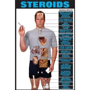  Harmful Effects of Steroids 24 X 36 Laminated Poster 