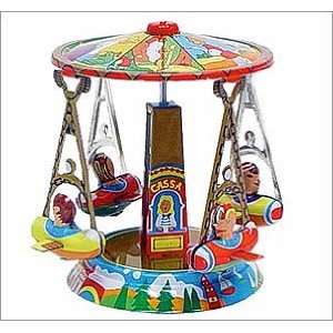  Colorful tin plane carousel ornament