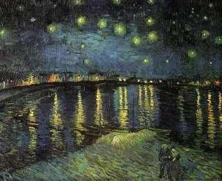 Starry Night Over The Rhone 1888 Repro Vincent Van Gogh  