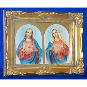  The Sacred Hearts of Jesus & Mary   9 x 7 frame 
