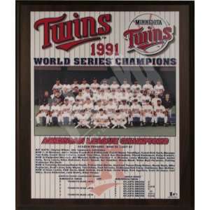 1991 Minnesota Twins Major League Baseball World Series Championship 