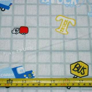Cartoon Bus Truck FQ Fat Quarter Quilt Fabric c814  