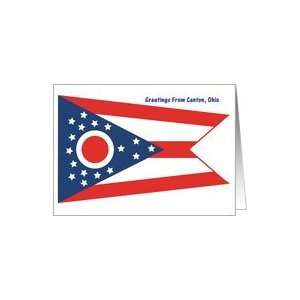 Ohio   City of Canton   Flag   Souvenir Card Card