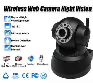 WIFI CCTV Webcam Wireless IP Network Camera 2 Audio IR LED Night 