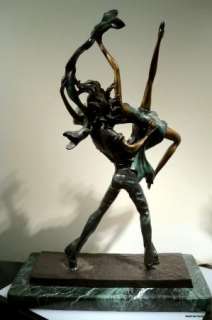 Dancers AFTER Louis Icart Bronze Art Statue Sculpture Mint Submit 