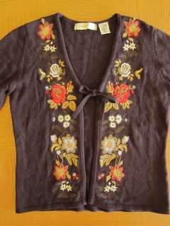   Tie Embroidered Cardigan by Sleeping On Snow Size M Rare 2002  