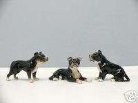Cool Porcelain Northern Rose Staffordshire Terrier Trio  