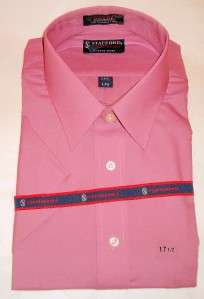 NWT Mens Stafford S/S Dress Shirt size 17.5 X Tall NEW  