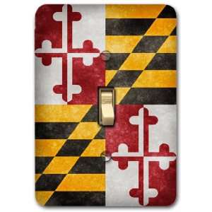  State of Maryland Flag Design Metal Light Switch Plate 