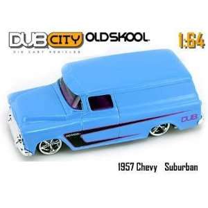   Baby Blue 1957 Chevy Suburban 164 Scale Die Cast Car Toys & Games