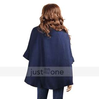 Women Double breasted Poncho Cape Coat