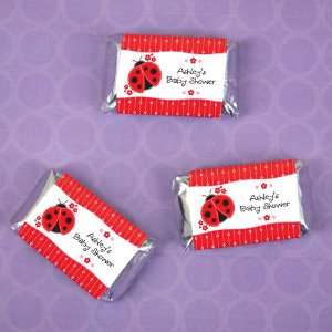 Modern Ladybug   20 Mini Candy Bar Wrapper Sticker Labels Baby Shower 
