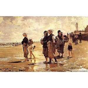  Oyster Gatherers Of Cancale Poster Print