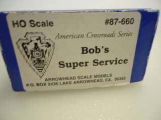   Scale Models HO Bobs Super Service Gas Station Train Building  