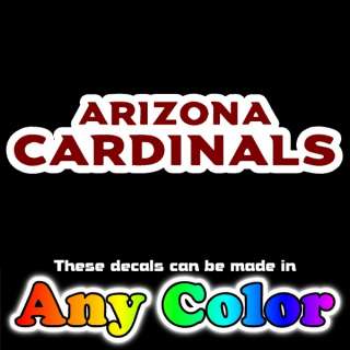 Arizona Cardinals Text 15 Auto Car Truck Window Sticker Decals  
