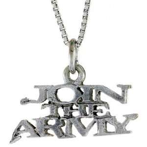  Sterling Silver JOIN THE ARMY Talking Pendant Jewelry