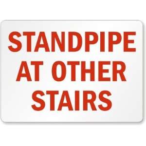    Standpipe At Other Stairs Plastic Sign, 14 x 10