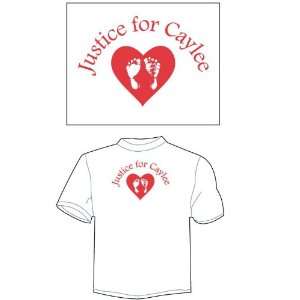   Small Justice For Caylee T Shirt   White